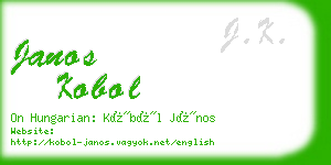 janos kobol business card